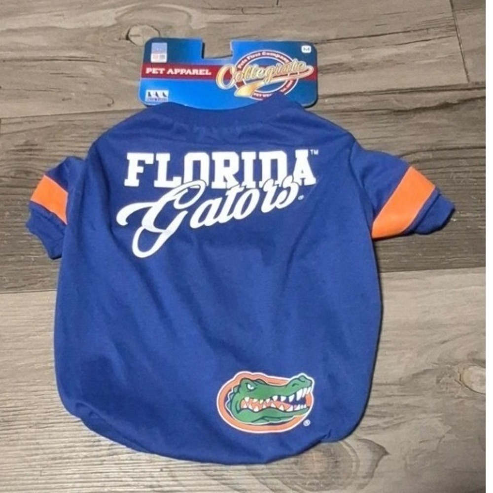 Pets First Florida Gators Pet Jersey Blue Orange Medium NCAA Dog Shirt NEW
